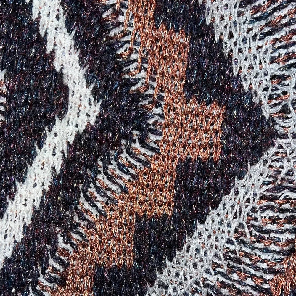 MNG MANGO Rare Oversized Chunky Knit Glittery Boho Cardigan - Picture 6 of 16